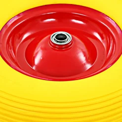 vidaXL Kruiwagenwiel met as 4,00-8 390 mm massief PU