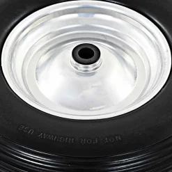 vidaXL Kruiwagenwiel met as 4,00-8 390 mm massief PU