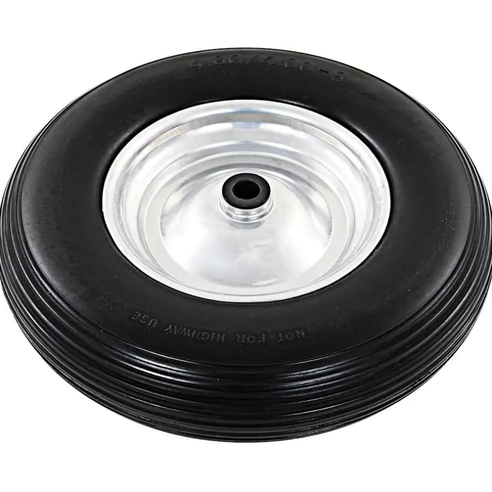 vidaXL Kruiwagenwiel met as 4,00-8 390 mm massief PU