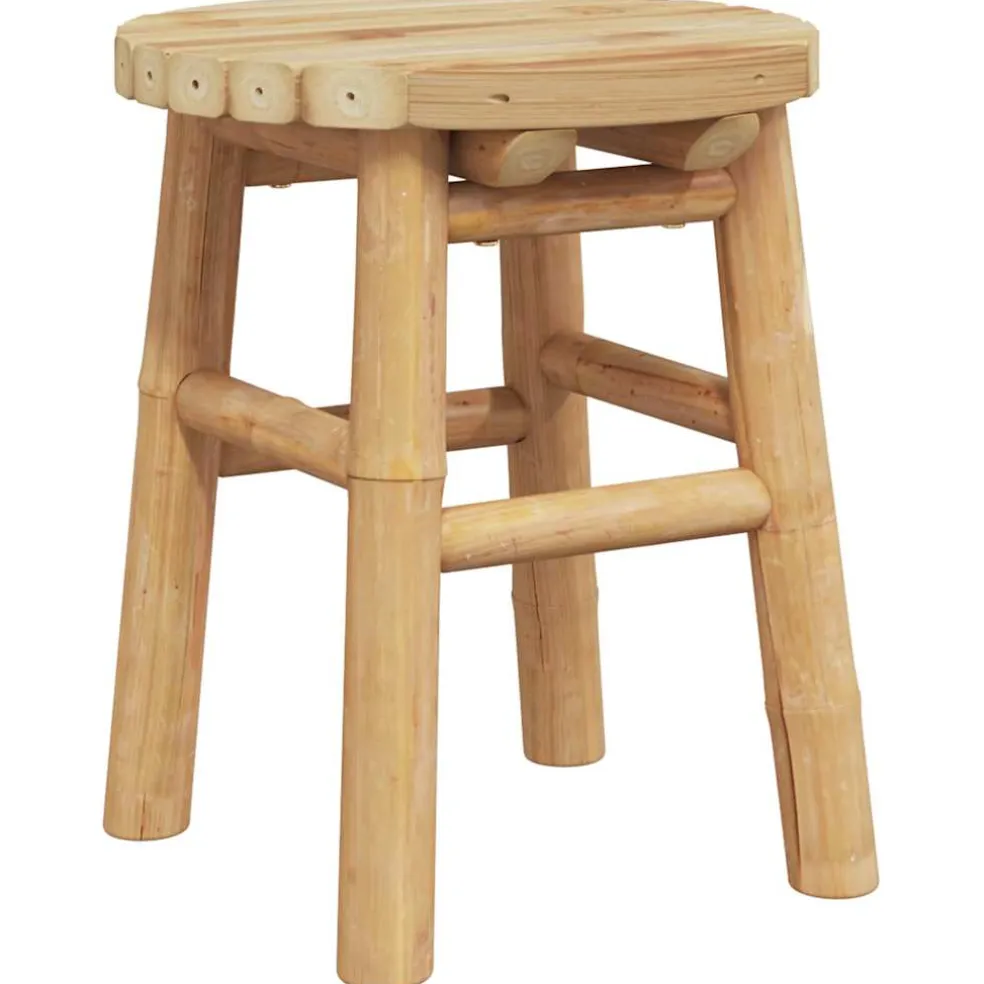 vidaXL Kruk Bamboe Natuurlijk 30 x 30 x 36 cm Bamboe