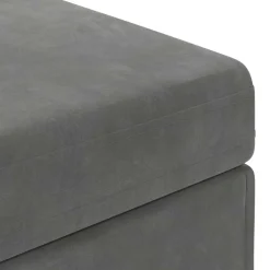 vidaXL Kruk Donkergrijs 41 x 41 x 40 cm Velvet en Gefabriceerd Hout