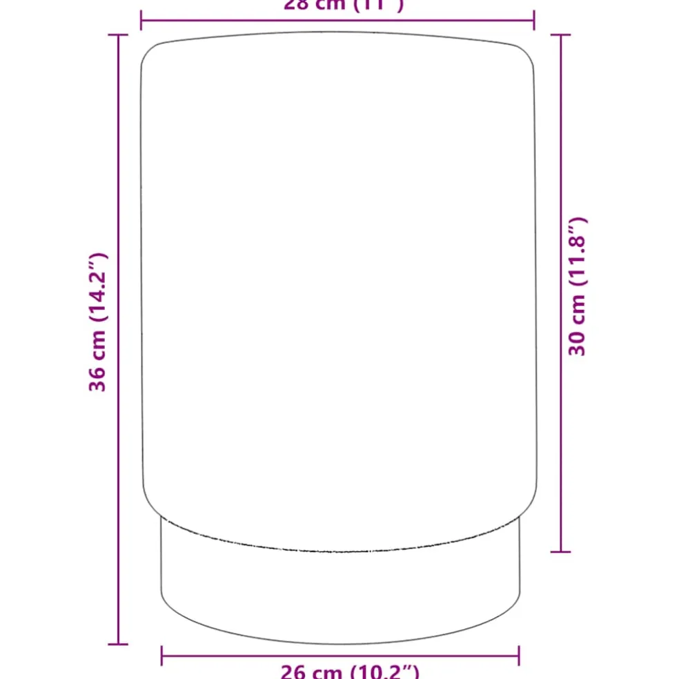 vidaXL Kruk fluweel 28 x 36 cm blauw en goudkleurig