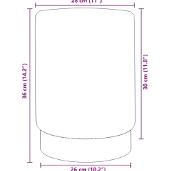 vidaXL Kruk fluweel 28 x 36 cm paars en goudkleurig