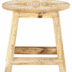 vidaXL Kruk handgeschilderd 38x38x35 cm massief mangohout