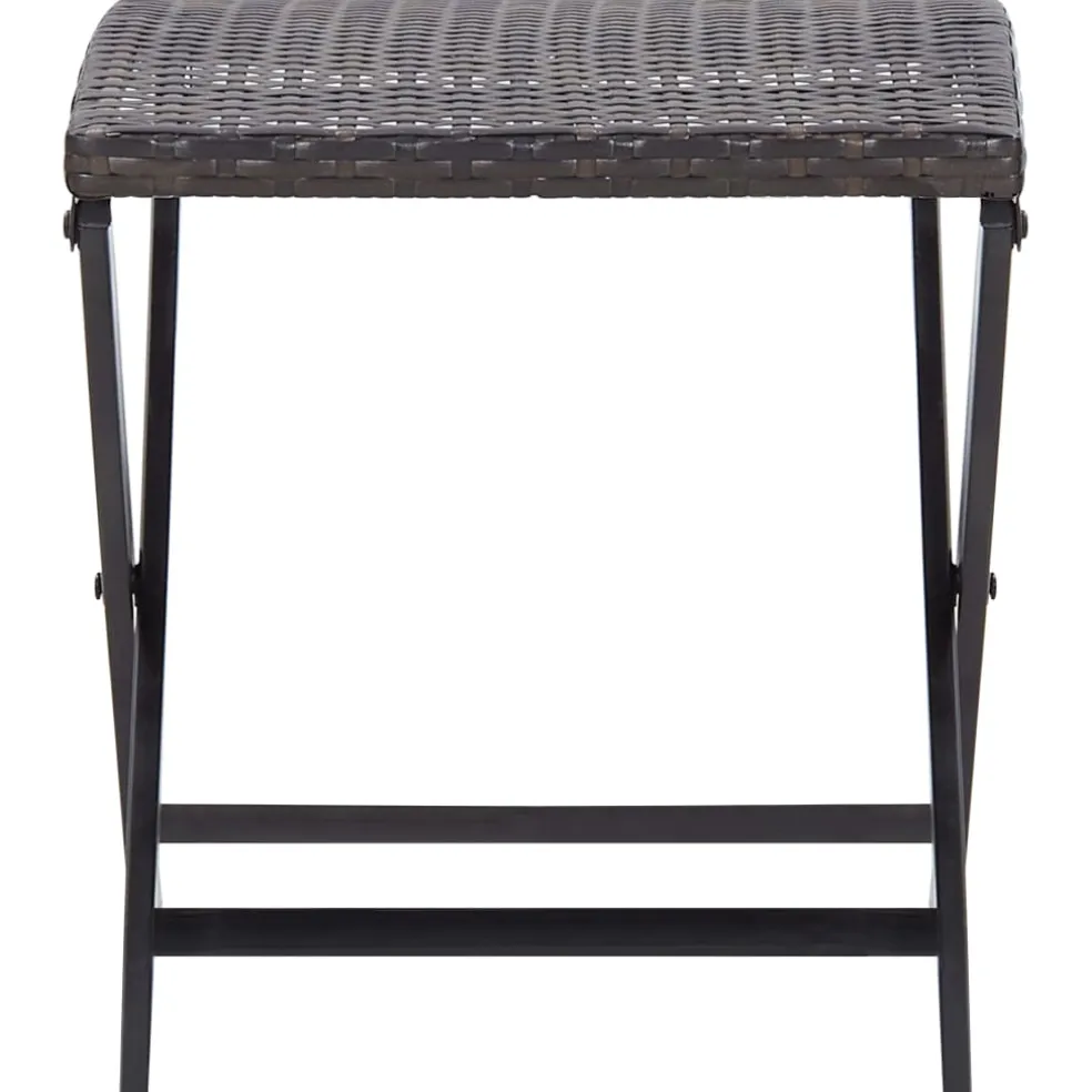 vidaXL Kruk inklapbaar poly rattan bruin