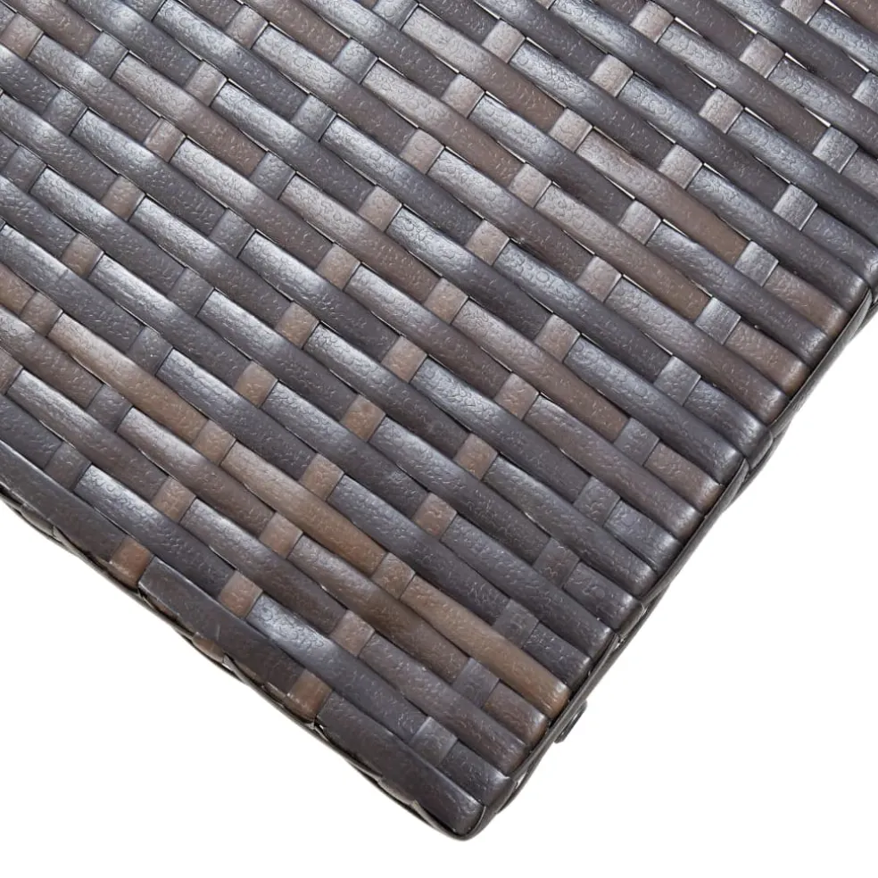 vidaXL Kruk inklapbaar poly rattan bruin