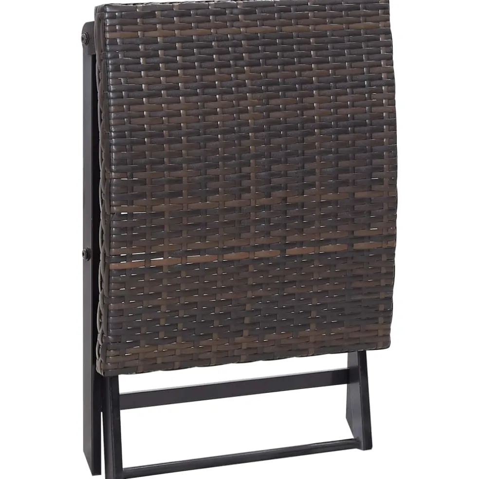 vidaXL Kruk inklapbaar poly rattan bruin