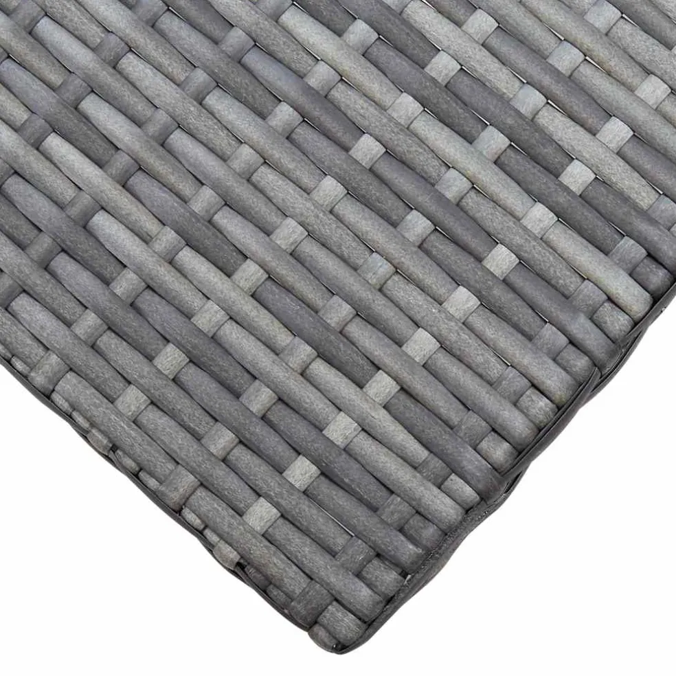 vidaXL Kruk inklapbaar poly rattan grijs