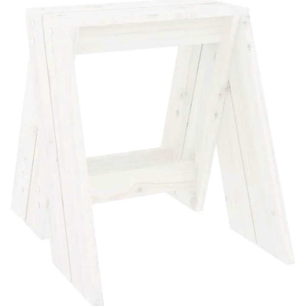 vidaXL Krukken 2 st 40x40x45 cm massief grenenhout wit