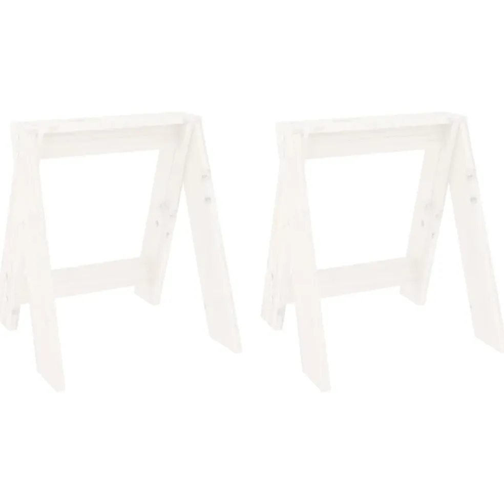 vidaXL Krukken 2 st 40x40x45 cm massief grenenhout wit