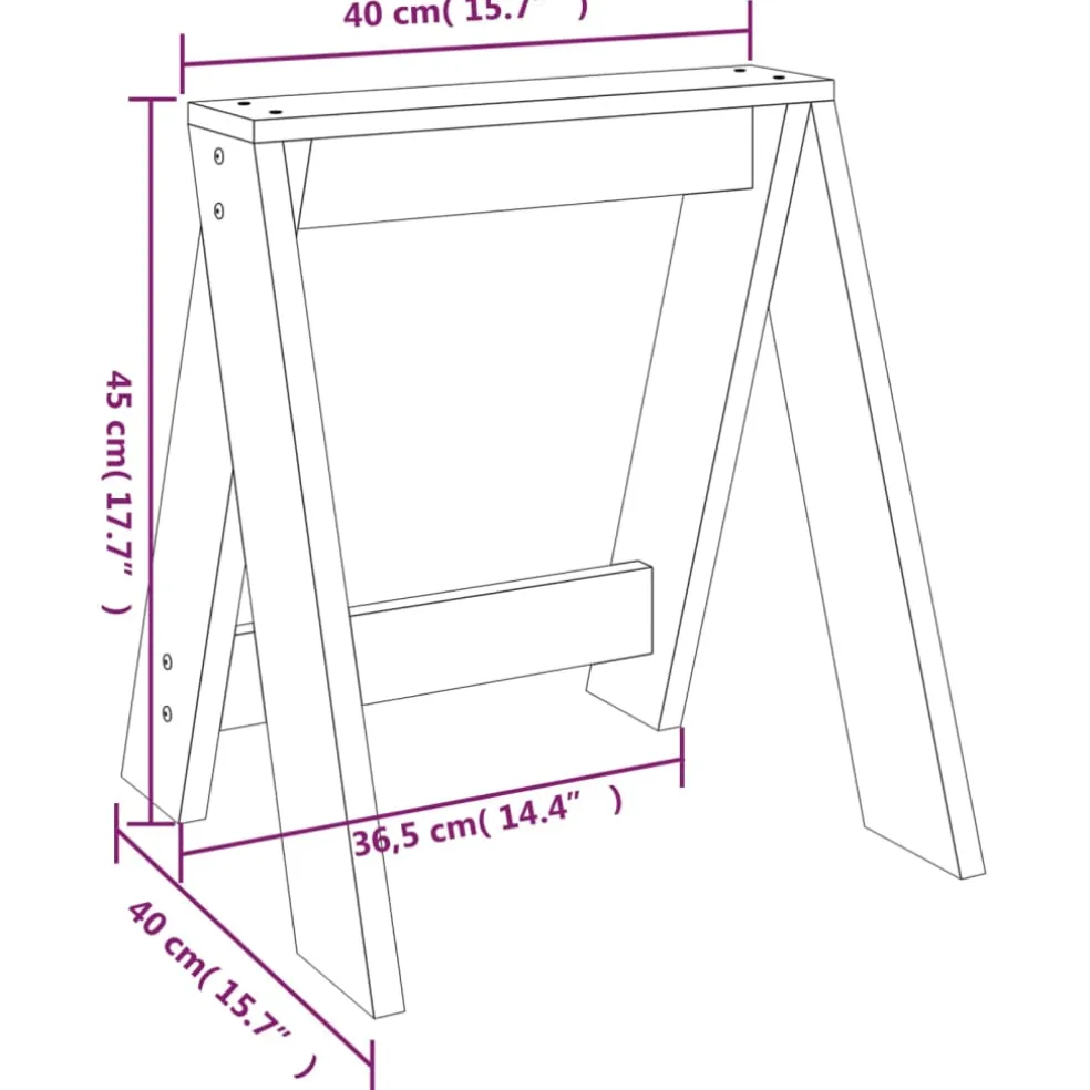 vidaXL Krukken 2 st 40x40x45 cm massief grenenhout grijs