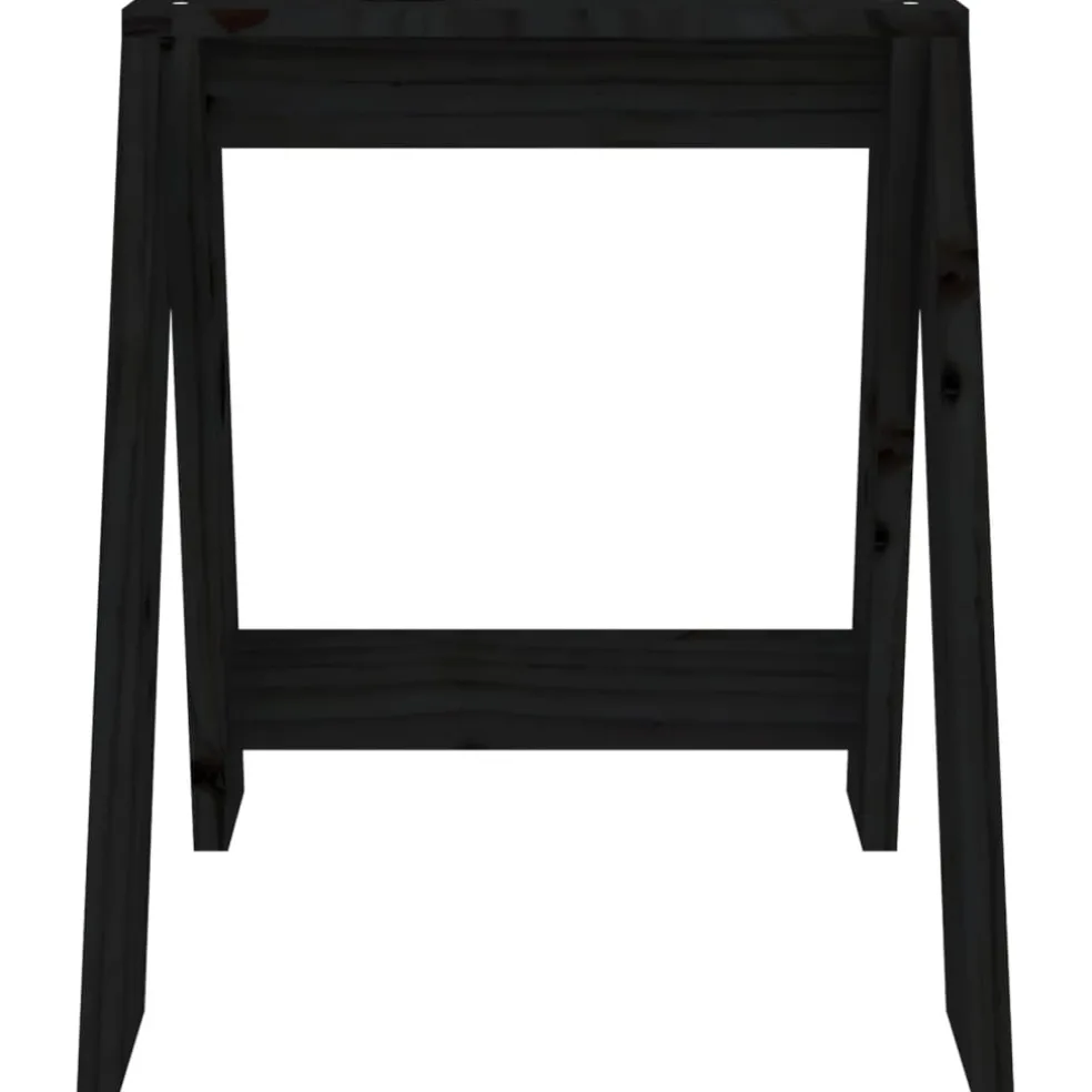 vidaXL Krukken 2 st 40x40x45 cm massief grenenhout zwart