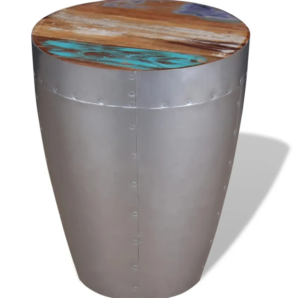 vidaXL Kruk luchtvaartstijl massief gerecycled hout