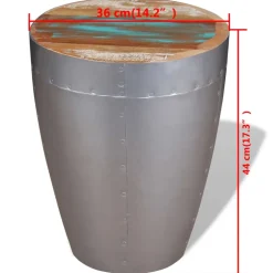 vidaXL Kruk luchtvaartstijl massief gerecycled hout