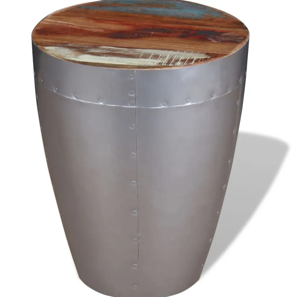 vidaXL Kruk luchtvaartstijl massief gerecycled hout