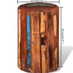 vidaXL Kruk massief gerecycled hout