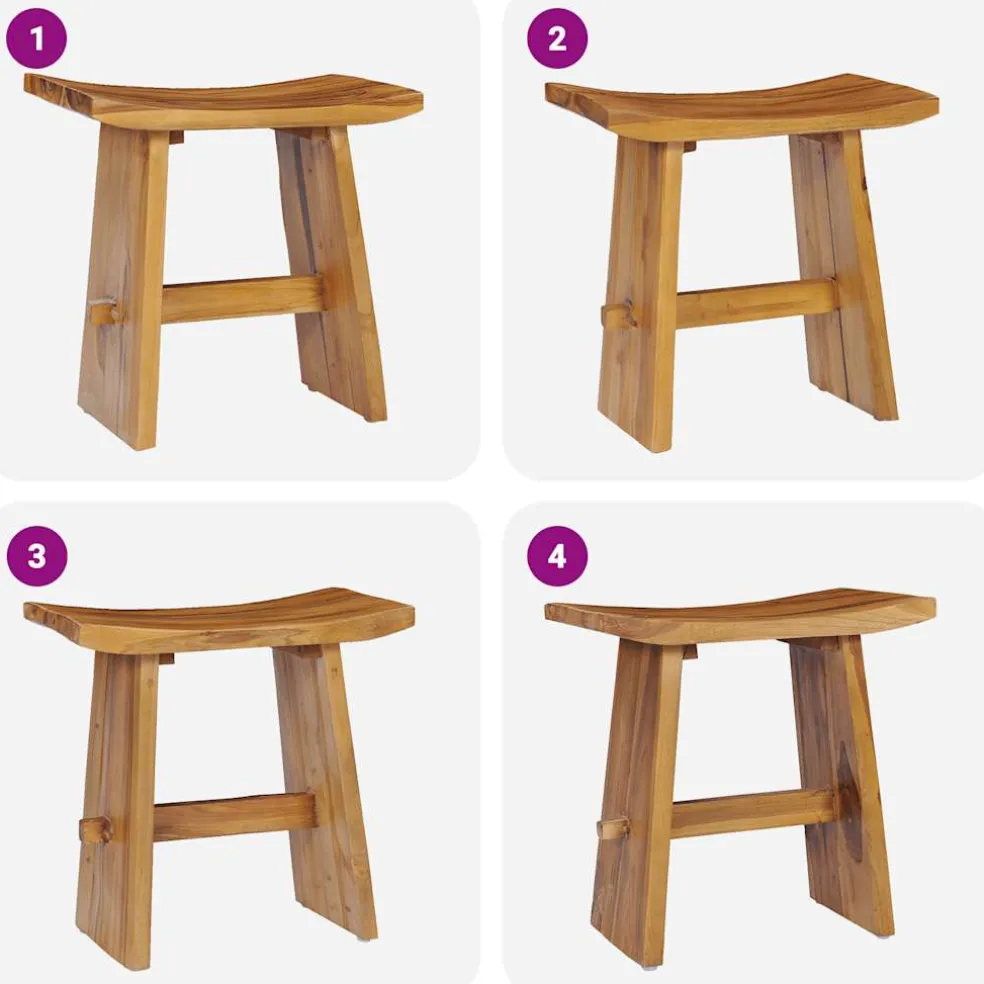 vidaXL Kruk massief teakhout