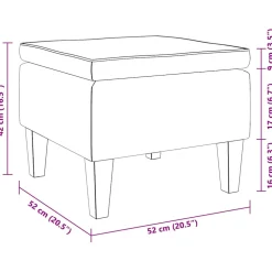 vidaXL Kruk met houten poten fluweel zwart