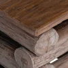 vidaXL Kruk Naturel Massief Teakhout