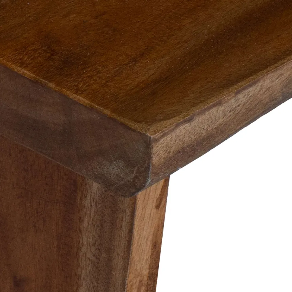 vidaXL Kruk Naturel 29 x 20 x 17 cm Mahoniehout