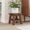 vidaXL Kruk Naturel 26 x 26 x 26 cm Mahoniehout