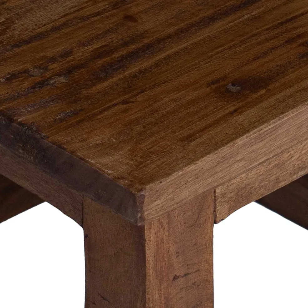 vidaXL Kruk Naturel 26 x 26 x 26 cm Mahoniehout