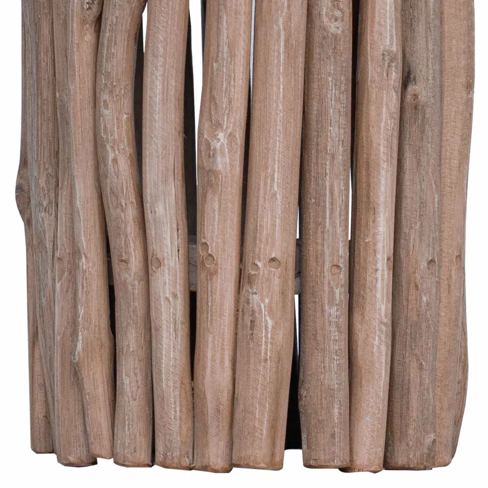 vidaXL Kruk Naturel 30 x 30 x 45 cm Massief Teakhout