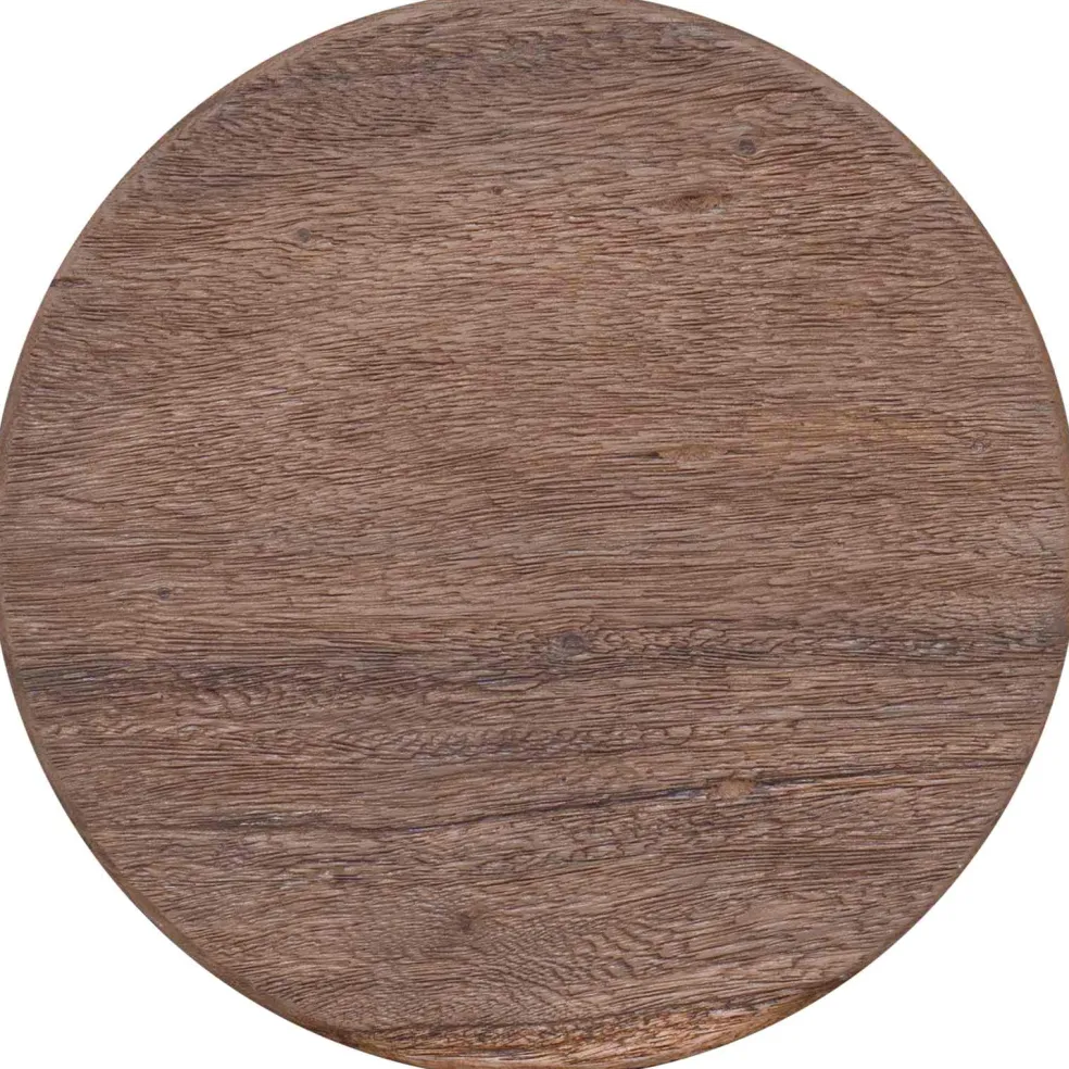 vidaXL Kruk Naturel 30 x 30 x 45 cm Massief Teakhout