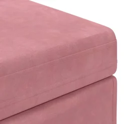 vidaXL Kruk Roze 41 x 41 x 40 cm Velvet en Gefabriceerd Hout