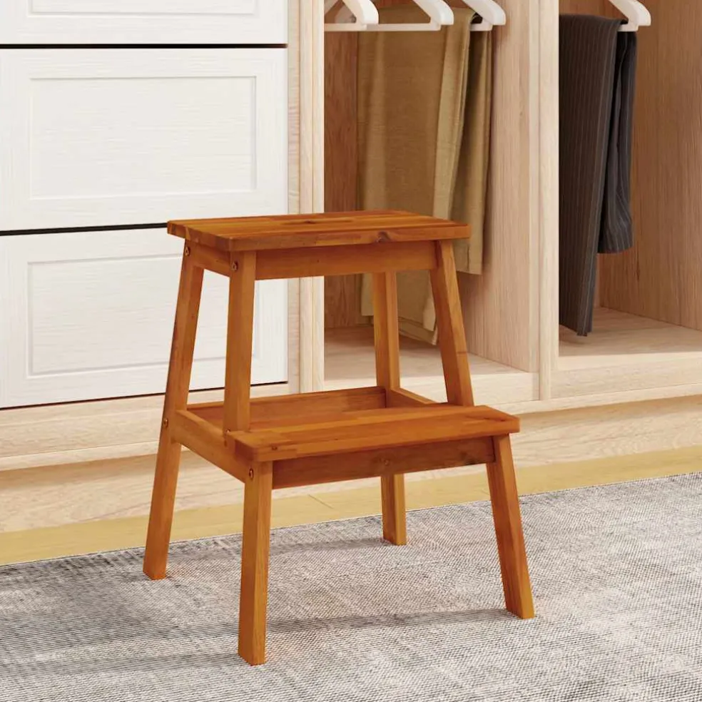 vidaXL Kruk 2-staps 40x38x50 cm massief acaciahout