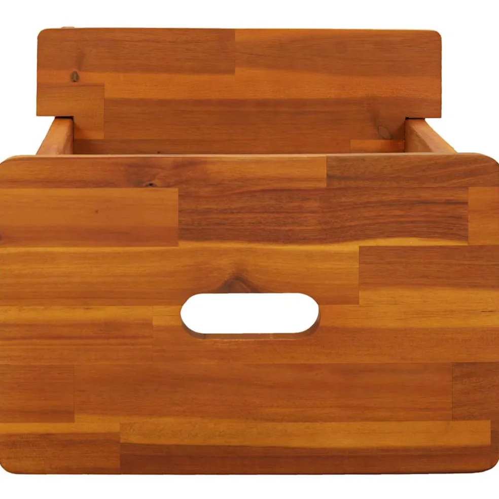 vidaXL Kruk 2-staps 40x38x50 cm massief acaciahout