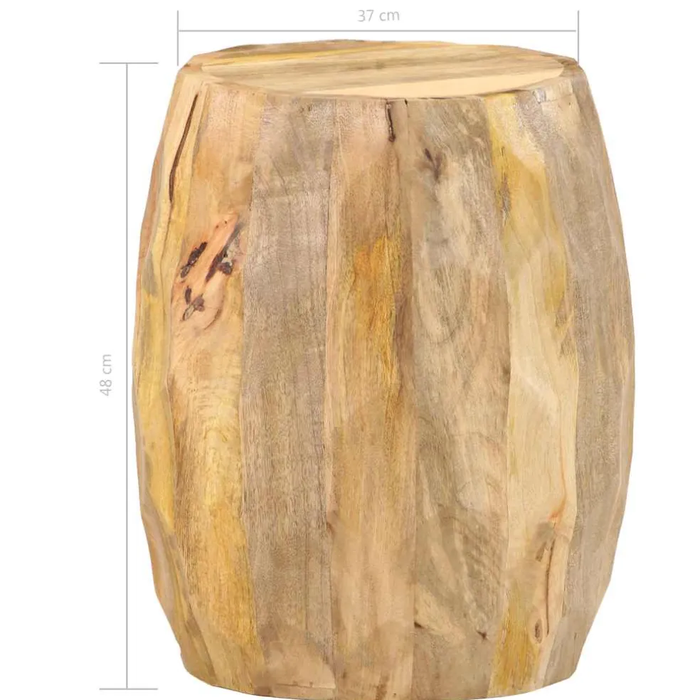 vidaXL Kruk trommelvormig massief mangohout