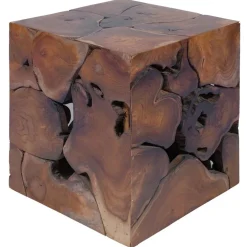vidaXL Kruk 40x40x45 cm massief teakhout bruin
