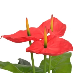 vidaXL Kunst anthurium plant met pot 90 cm rood en geel