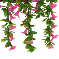 vidaXL Kunstbloemen paarsrood 55 x 20 x 55 cm PE en staal