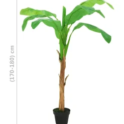 vidaXL Kunstboom met pot banaan 180 cm groen