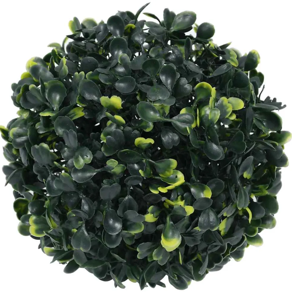 vidaXL Kunstbuxusballen met LED-verlichting 4 st 12 cm groen