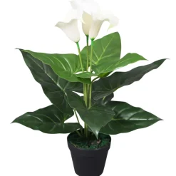 vidaXL Kunst calla lelie plant met pot 45 cm wit