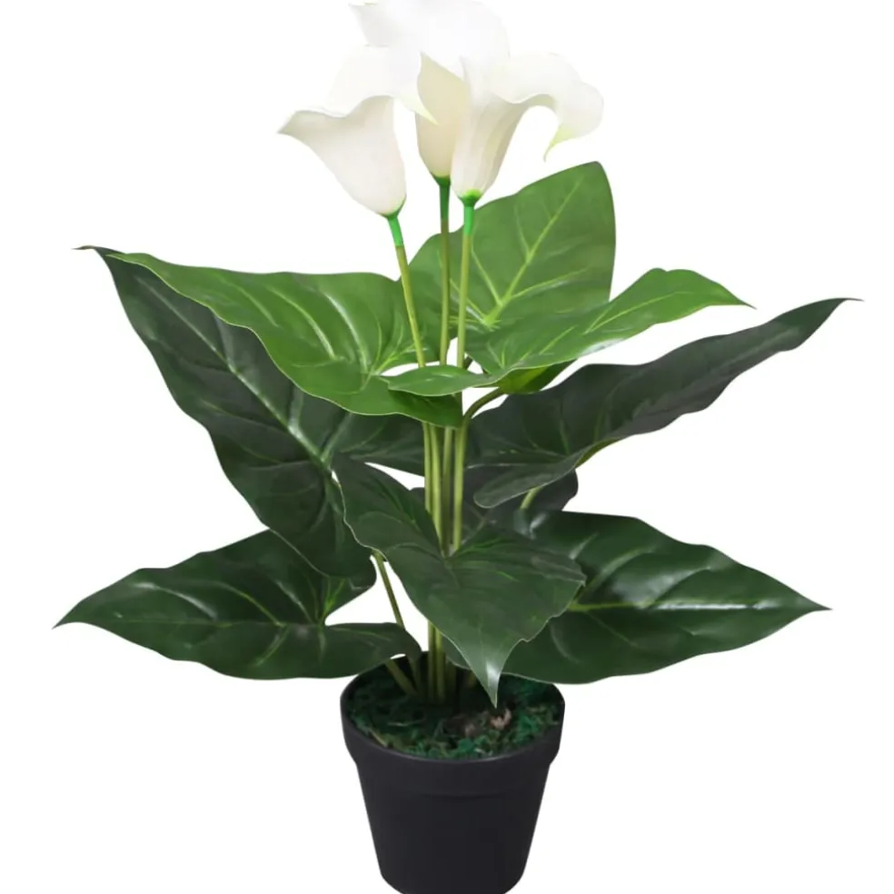 vidaXL Kunst calla lelie plant met pot 45 cm wit