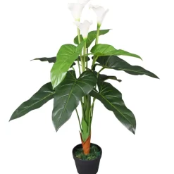vidaXL Kunst calla lelie plant met pot 85 cm wit