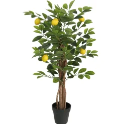 vidaXL Kunstcitroenboom met 3 stammen 85 cm polypropeen groen
