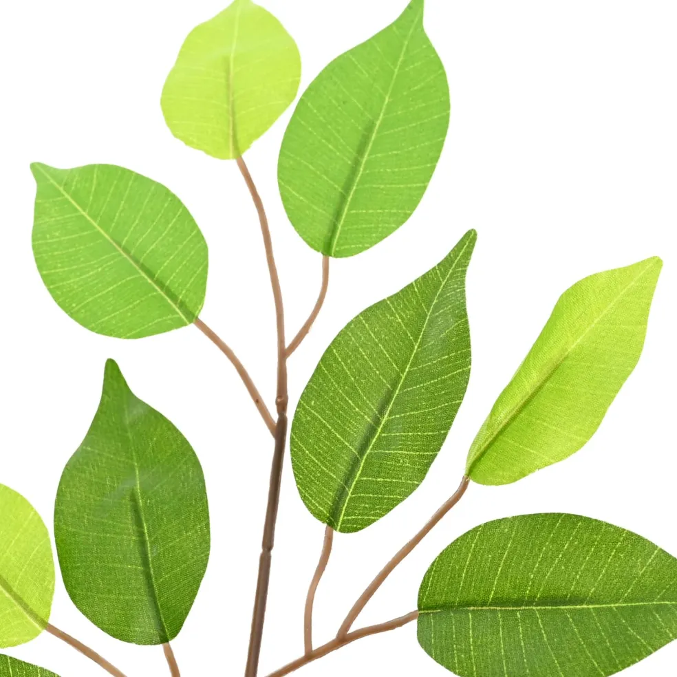 vidaXL Kunst Ficus Plant Groen 73 x 16 x 60 cm Stof en Hout