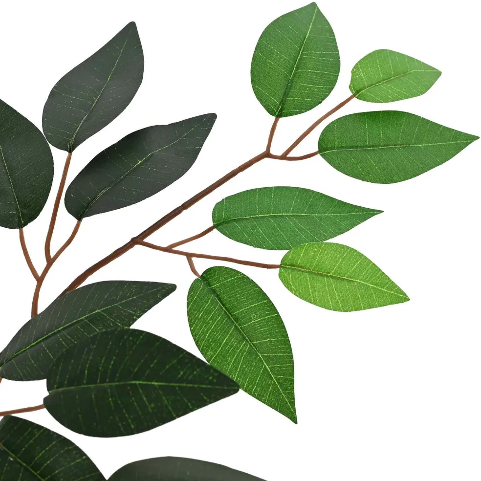 vidaXL Kunst Ficus Plant Groen 85 x 18 x 160 cm Stof en Hout