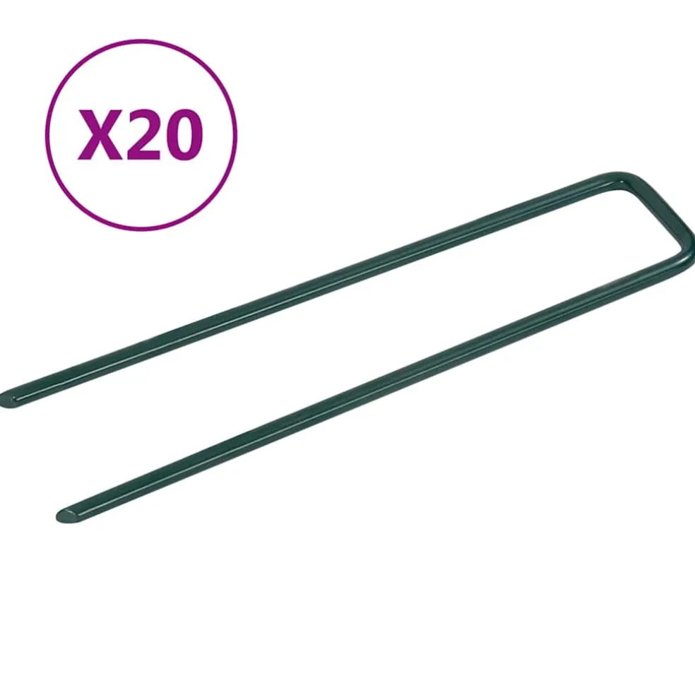 vidaXL Kunstgraspennen 20 st U-vormig ijzer