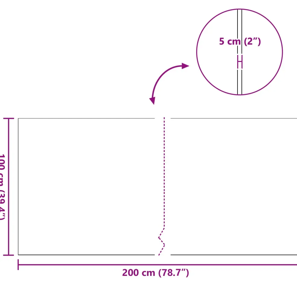 vidaXL Kunstgras 100 x 200 cm Green PP & PE