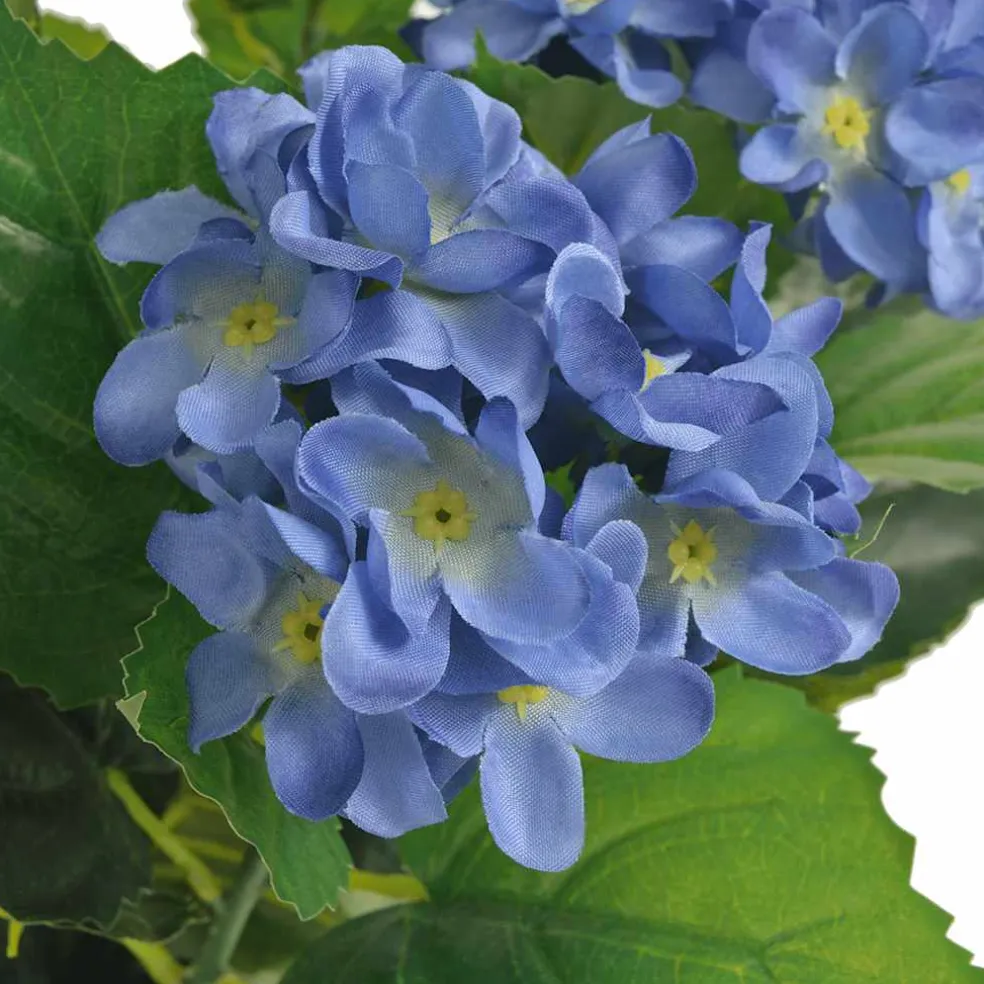 vidaXL Kunst hortensia plant met pot 60 cm blauw