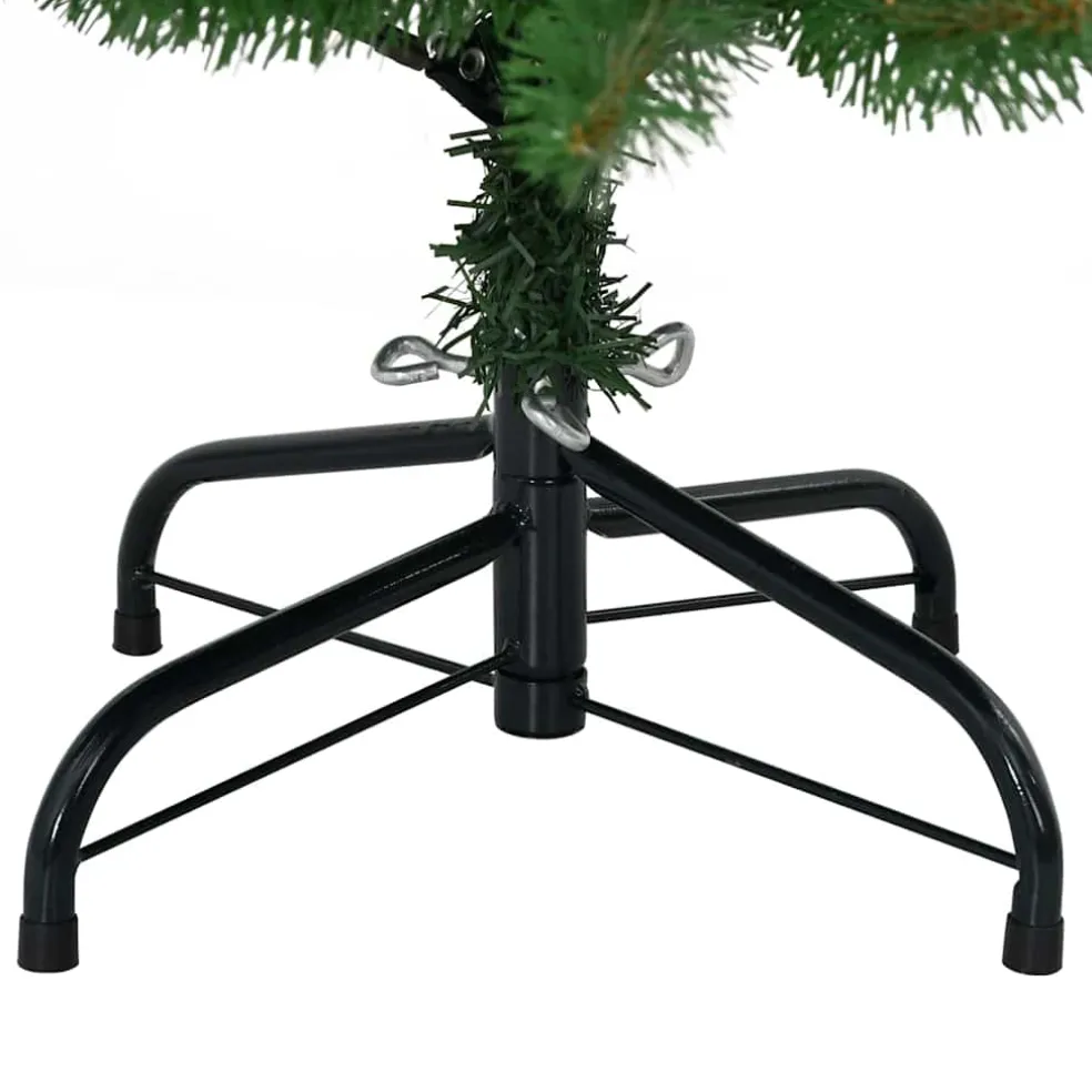 vidaXL Kunstkerstboom 120 cm 150 LED's Warmwit PVC en staal Groen