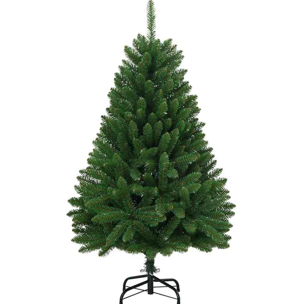 vidaXL Kunstkerstboom 120 cm 150 LED's Warmwit PVC en staal Groen