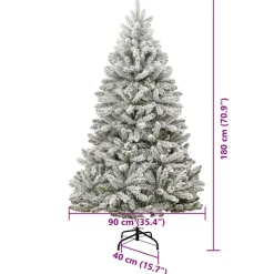 vidaXL Kunstkerstboom 180 cm 300 LED's Warmwit PVC en staal