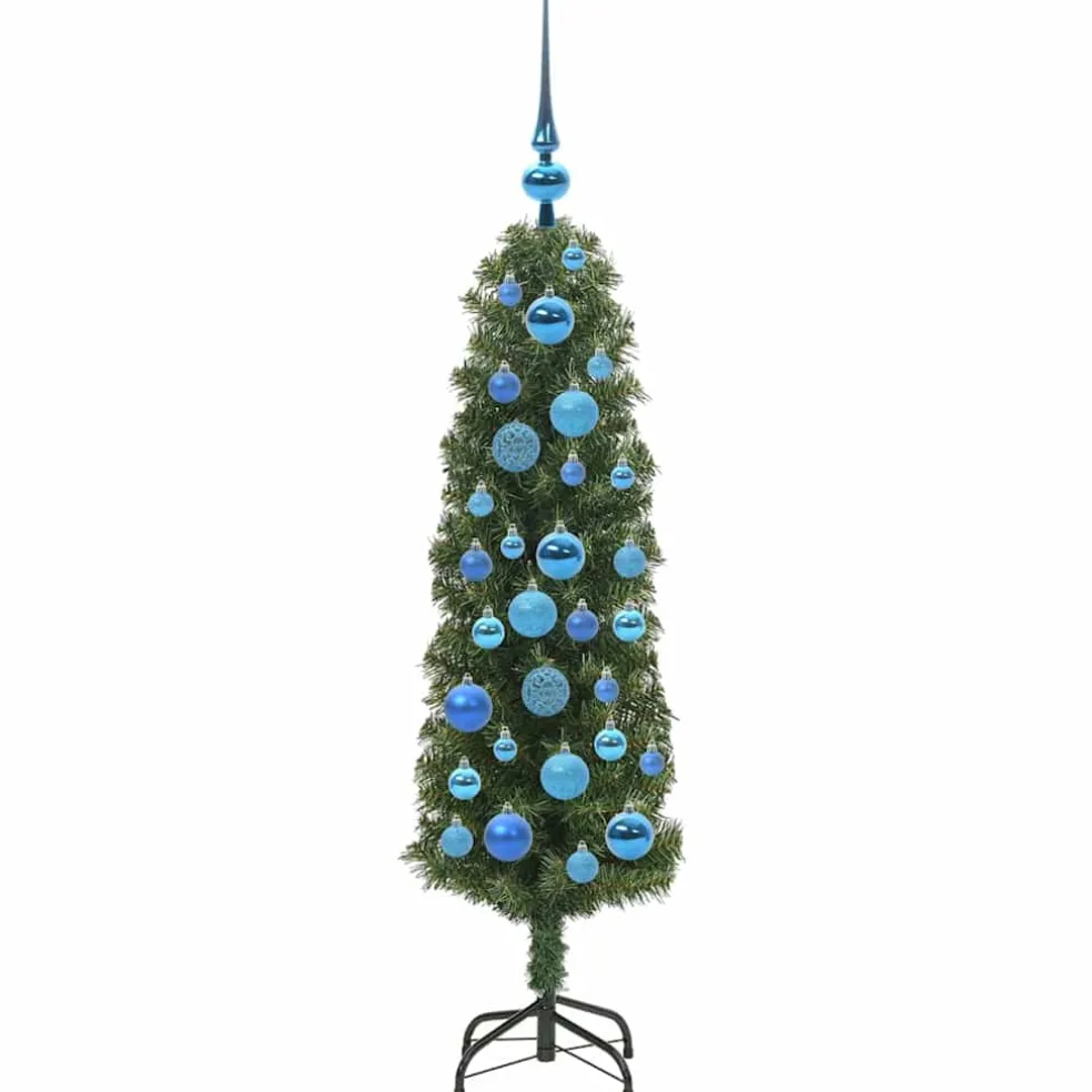 vidaXL Kunstkerstboom Groen 180 cm PVC en Staal en Kunststof
